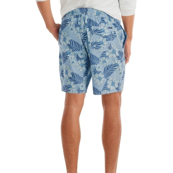 Johnnie-O Jaffa Half Elastic Swimtrunk Swim Shorts- Gulf Blue - Picture 2 of 7